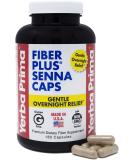 Yerba Prima Fiber Plus Senna Capsules - 180 Count | Gentle Overnight Relief | Non-GMO & Gluten-Free - Buy Online on GoSupps.com