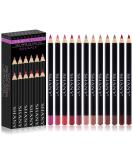 SHANY Vegan Dreamy Dozen Matte Lip Liner Set - 12 Long-Lasting Velvet Lipstick Pencils in Various Shades - Buy Online on GoSupps.com