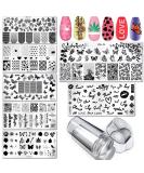 Valentine Nail Stamping Kit - 7pc Flower Butterfly Lace Geometric Stamp Plate Set for DIY Manicure - LoveOurHome - Buy Online on GoSupps.com