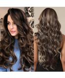 HAIRCUBE Brown Curly Wig for Women - Long Synthetic Hair with Highlights - Buy Online on GoSupps.com