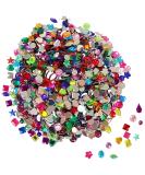 FADIKX 1200 Pcs Acrylic Rhinestones | DIY Craft Gems for Wedding & Birthday Decoration | 12 Shapes (6-13mm) - Buy Online on GoSupps.com
