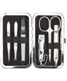 Three Swords Lucca 6-Piece Nail Care Set | Luxury Manicure & Pedicure Set in Red Leather Gift Box | Skin Scissors Tweezers Nail Clipper & File - Buy Online on GoSupps.com