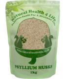 Organic Psyllium Husk Fibre 1kg Resealable Pouch - Natural Health 4 Life - Buy Online on GoSupps.com
