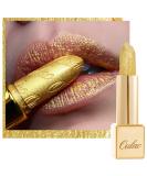 Oulac Gold Metallic Lipstick Gloss - Shimmering Moisturizing Vegan & Cruelty-Free (4.3g) - Buy Online on GoSupps.com