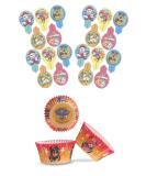 Paw Patrol Set 20x Edible Pins + 25x Muffin Cups Cake Decoration Children's Birthday Decoration Muffin Cupcake Cases - Buy Online on GoSupps.com