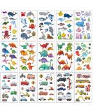 Apeso Kids Temporary Tattoos Kit - 30 Sheets, 300Pcs Cute Fake Tattoo Stickers, Waterproof Birthday Party Favor - Dinosaur, Sea Animal & Vehicle Themes - Buy Online on GoSupps.com