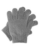 Sibba Natural Loofah Bath Gloves - Exfoliating Shower Gloves for Dead Skin Removal - Double Sided Microfibre Body Scrubbing Gloves - Grey - Buy Online on GoSupps.com