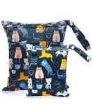 Loscarol 2 pieces wetbag kindergarten large naspasche wet bag diaper bag small wet bag kindergarten personalized for baby cloth diapers (cat) - Buy Online on GoSupps.com