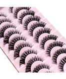 CNMTCCO 10 Pairs Russian Strip False Eyelashes - Natural Fluffy Wispy D Curly Faux Mink Lashes - Reusable Fake Lashes for Fashionable Eyes - Buy Online on GoSupps.com