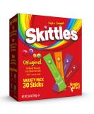 Skittles Singles To Go Variety Pack, Powdered Drink Mix, Zero Sugar, Low Calorie, Includes 4 Flavors: Green Apple, Strawberry, Grape, Orange, 1 Box (30 Single Servings) Original Variety Pack 30 Count - Buy Online on GoSupps.com