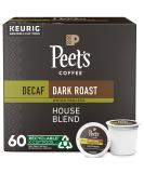 Peet's Coffee, Dark Roast Decaffeinated Coffee K-Cup Pods for Keurig Brewers - Decaf House Blend 60 Count (6 Boxes of 10 K-Cup Pods) 10 Count (Pack of 6) - Buy Online on GoSupps.com