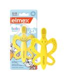 Elmex 2-in-1 baby toothbrush and bite ring 0-12 months 1 piece-get used to brushing your teeth and pleasantly in the case of dental problems-BPA-free and harmless to health - Buy Online on GoSupps.com