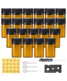 100 Mini Brown Glass Bottles 2ml for Essential Oils - Comes with Brush Pearl Cutter Straw & Stickers | Ideal for Spa & Massage - Buy Online on GoSupps.com