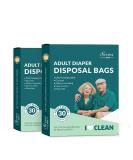Sirona Premium Adult Diaper Disposal Bags - Pack of 60 | Odor Sealing Bags for Discreet Disposal | Travel Friendly 30 Count (Pack of 2) - Buy Online on GoSupps.com