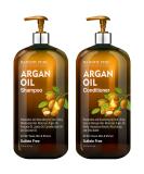 Argan Oil Shampoo and Conditioner  from Majestic Pure  Improve formula Sulfate Free  Vitamin Enriched  Volumizing & Gentle Hair Restoration Formula for Daily Use  for Men and Women  16 fl oz Each - Buy Online on GoSupps.com