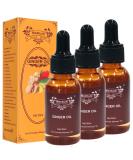 Ginger Oil 30ml (3 Pack) - Lymphatic Drainage & Stress Relief Massage Oil for Sore Muscles & Abdominal Care - Buy Online on GoSupps.com