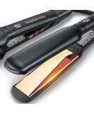 VANESSA PRO 2 Inch Pure Titanium Hair Straightener Flat Iron - One Pass Sleek Look, Beautiful Curls & Straightening Power - Buy Online on GoSupps.com