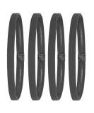 Wllhyf Non-Slip Elastic Sports Headbands - 4 Pieces Moisture-Wicking Hair Bands for Running & Yoga (Black) - Buy Online on GoSupps.com