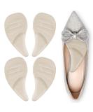 Arch Support Shoe Insoles for Flat Feet | Gel Inserts for Plantar Fasciitis & Metatarsalgia Relief - 2 Pairs (Beige - Buy Online on GoSupps.com