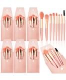 Shop Gerrii 6 Sets Travel Makeup Brush Set - Perfect Bridesmaid Gift | Synthetic Fiber Brushes for Weddings & Events - Coral Orange - Buy Online on GoSupps.com