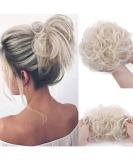 Tousled Updo Messy Bun Hair Extension Instant Ponytail With Elastic Rubber Band Updo Chignon Donut Scrunchies Extensions Hairpiece Synthetic Wavy Hair Light Blonde - Buy Online on GoSupps.com