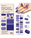 Gya Labs Nail Stickers - 20 Pcs Semi-Cured Gel Nail Strips for Long Lasting Nail Art - Lavender Pattern | Stick on Nails for Women - Buy Online on GoSupps.com