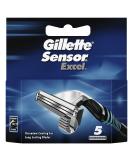 Gillette Sensor Excel Men's Razor Blades - 5 Refills | Premium Quality - Buy Online on GoSupps.com