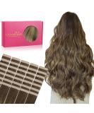 Buy If-of-Hearted Tape Extensions - 40pcs 100g 60cm Balayage Chocolate Brown to Caramel Blonde Real Hair Extensions - Buy Online on GoSupps.com