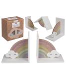 Out of the Blue Wooden Bookends - Rainbow & Cloud Design | 15.5x15.5x10 cm | Set of 2 in Gift Packaging | Perfect for Kids' Rooms & Home Decor - Buy Online on GoSupps.com
