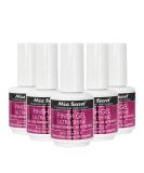 Mia Secret Finish Gel Top Coat for Gel or Acrylic Nails - 5-Piece Pack, No Wipe Clear High Gloss Nail Polish for Artificial Nails - 0.5 Fl Oz - Buy Online on GoSupps.com