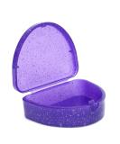 Slim Orthodontic Dental Case - Colour & Glitter Choices for Retainers Bleaching Trays Dentures & More (Glitter Purple) - Buy Online on GoSupps.com