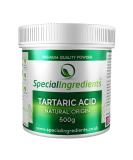 Special Ingredients Tartaric Acid Powder 500g Premium Quality - Vegan Non-GMO Gluten Free - Recyclable Container 500 g (Pack of 1) - Buy Online on GoSupps.com