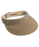 Scala Women's Paper Braid Visor in Coffee/Black - One Size - Buy Online on GoSupps.com