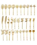 InSowni 30-Pack Retro Vintage Metal Bobby Pins Hair Clips - Light Gold Barrettes for Women & Girls - Buy Online on GoSupps.com