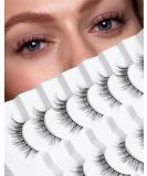 3D Mink Natural Fluffy False Lashes - 12mm C Curl Lightweight Look (7 Pairs) - Buy Online on GoSupps.com
