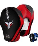 Mytra Fusion Curved Focus Pads - Red Black | Boxing Muay Thai MMA Kickboxing Training Pads - Buy Online on GoSupps.com