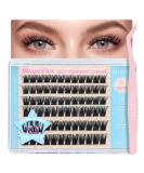 CALAILIS Self Adhesive Eyelashes - 72 Pcs D Curl Press-On Lash Clusters No Glue Needed Reusable DIY Kit with Tweezers for Beginners - ZN23 - Buy Online on GoSupps.com