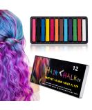 12 Colors Hair Chalk Stick Set for Halloween, Christmas, Birthday, Cosplay - Non-toxic Temporary Washable Hair Color for Kids - Perfect Gift Idea for Girls, Boys, Teens - Buy Online on GoSupps.com