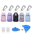 Hand Sanitizer Holder Keychian 5 Pack Empty Travel Size Bottle and Hand Sanitizer Keychain Set Include 5pcs Flip Cap Reusable Bottles 5pcs Refillable Bottles Keychain Holders for Backpack and Kids(Marble Color) - Buy Online on GoSupps.com