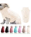 Shop Famkit XL White Pet Dog Turtleneck Sweater Warm Knitwear for Dogs (11-13.2lb) - Fashionable Outwear & Collar Roll - Buy Online on GoSupps.com
