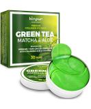 Kinpur Organic Green Tea Under Eye Patches - 30 Pairs for Wrinkles, Eye Bags, Dark Circles & Puffiness - Infused with Collagen & Hyaluronic Acid - Suitable for All Skin Types - Buy Online on GoSupps.com