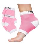 ZenToes Moisturizing Heel Socks - 2 Pairs Gel Lined Toeless Spa Socks for Dry, Cracked Heels - Heal While You Sleep - Regular Pink - Buy Online on GoSupps.com