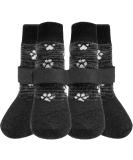 Cooltail Non-Slip Dog Socks | Waterproof Dog Shoes for Outdoor & Hardwood Floor Protection - Large Dark Gray - Buy Online on GoSupps.com