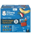 Gerber 2nd Foods Variety Pack - Natural Baby Fruit & Veggie Favorites, 8oz, Pack of 32 - Buy Online on GoSupps.com
