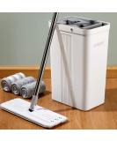 JOYMOOP Mop and Bucket with Wringer Set, Flat Floor Mop and Bucket, Mop for Floor Cleaning with 3 Microfiber mops, Wet and Dry Use, Household Cleaning Tools, for Hardwood, Laminate, Tile Double Dry Scrapers 50 Mop with 3 - Buy Online on GoSupps.com
