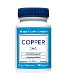 The Vitamin Shoppe Copper 2MG (Copper Gluconate) Antioxidant - 100 Capsules - Buy Online on GoSupps.com