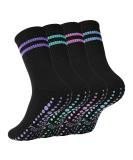 Newofview Non-Slip Yoga Socks for Women | 4 Pairs Anti-Slip Pilates & Sports Socks (Sizes 37-42) - Perfect for Home Hospital & Dance Workouts - Buy Online on GoSupps.com