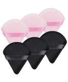 Triangle Makeup Powder Puff - Soft Reusable Velours Sponge Pads (6 Pieces | Pink & Black) | International Shipping - Buy Online on GoSupps.com