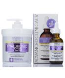 Advanced Clinicals Hyaluronic Acid Cream & Serum Bundle - Anti-Aging Face & Body Moisturizer for Wrinkles, Dark Spots, Fine Lines, Dry Skin - 2-Pack Set - Buy Online on GoSupps.com