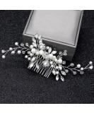 Elegant Wedding Hair Comb with White Opal Rhinestones & Crystals | Bridal Jewelry for Women & Girls - Buy Online on GoSupps.com